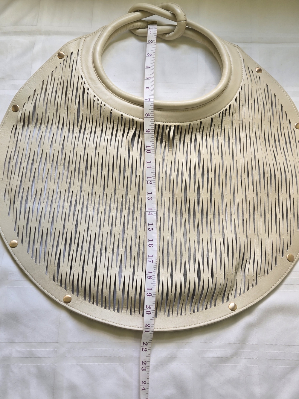 NWOT Cult Gaia Adina Large Perforated Leather Bag - Picture 7 of 13